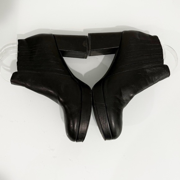 EILEEN FISHER Bird Leather Platform Bootie Black Size 8.5 - Picture 9 of 13